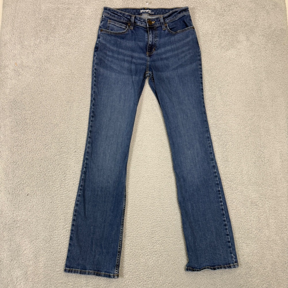 Wrangler‎ Womens Boot Cut Jeans Medium Wash Blue Denim 1009MWZHK 7x34